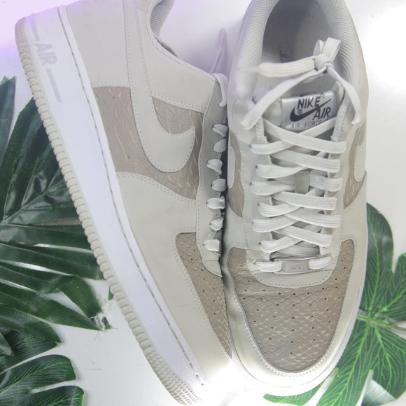 Nike Other - Nike Af1 Airforce 1 Gray Brown Suede Crocodile Skin size 10 mens 001312